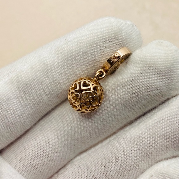 EUC Pandora 787255 Pandora Rose Harmonious Hearts Dangle Charm - Picture 3 of 8